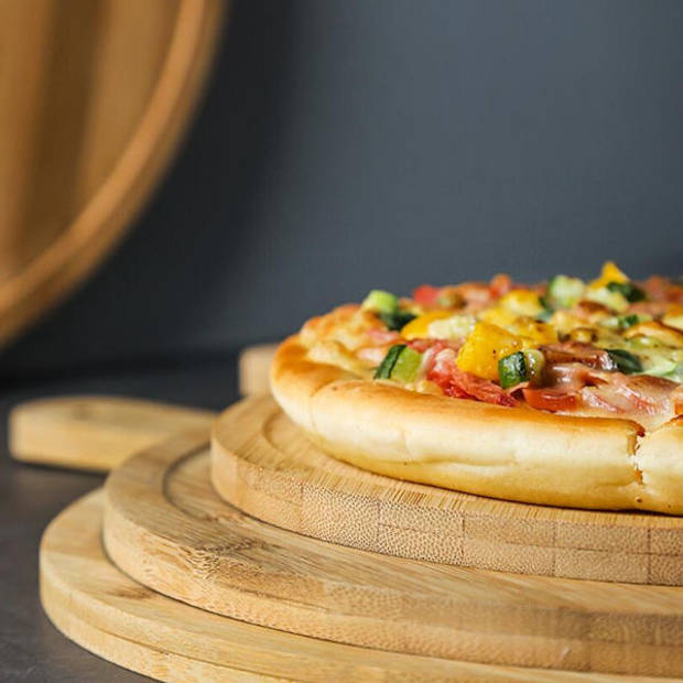 Bamboe Pizzaschep voor Pizza's Ø30 Cm - Pizzaplank met handvat -