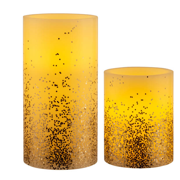 Pauleen LED-kaarsen Wax Golden Glitter - 2 stuks