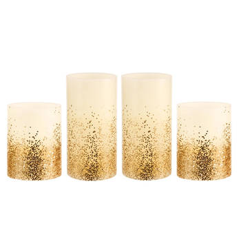 Pauleen LED-kaarsen Wax Golden Glitter - 4 stuks