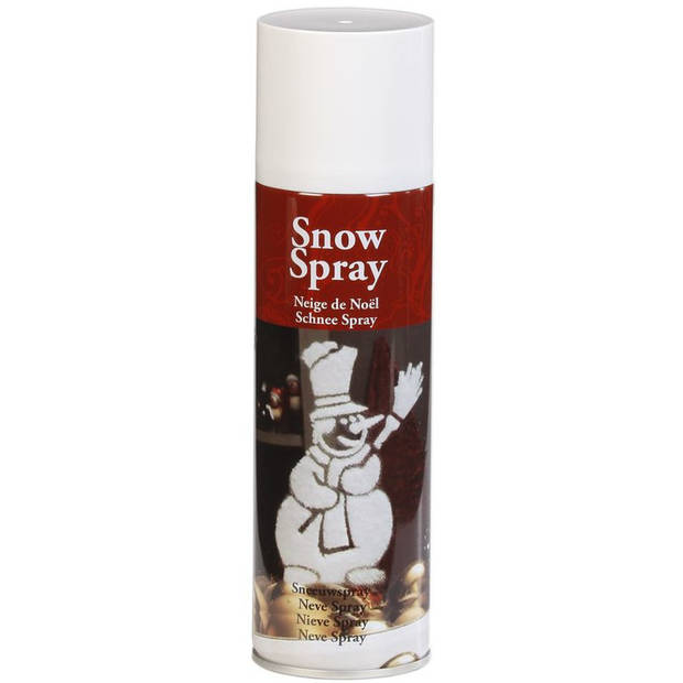 Kunstsneeuw spray set 1x sneeuw spuitbus 300 ml en 1x verwijderaar spuitbus 125 ml - Decoratiesneeuw