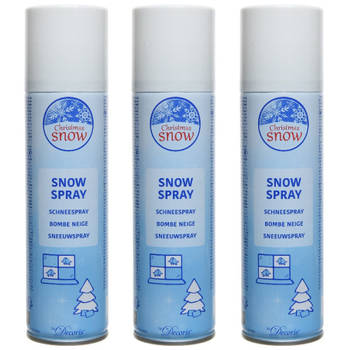 3x Sneeuwsprays/sneeuw spuitbussen 150 ml - Decoratiesneeuw