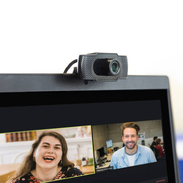 Silvergear HD Webcam 1080P - Ingebouwde Microfoon - Voor Computers en Laptops - Windows en Apple