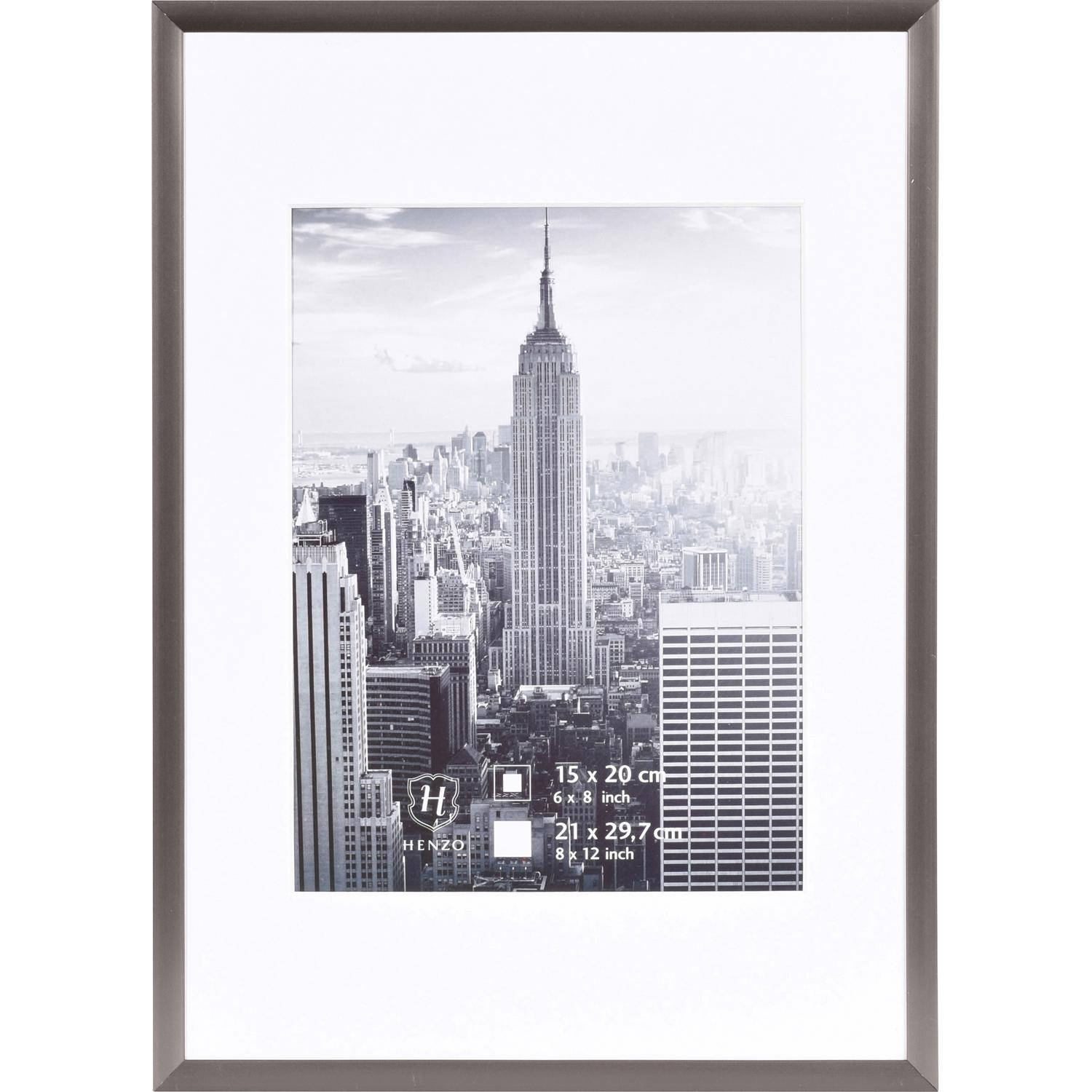 Henzo Fotolijst - Manhattan - Fotomaat 21x30 cm - Donkergrijs
