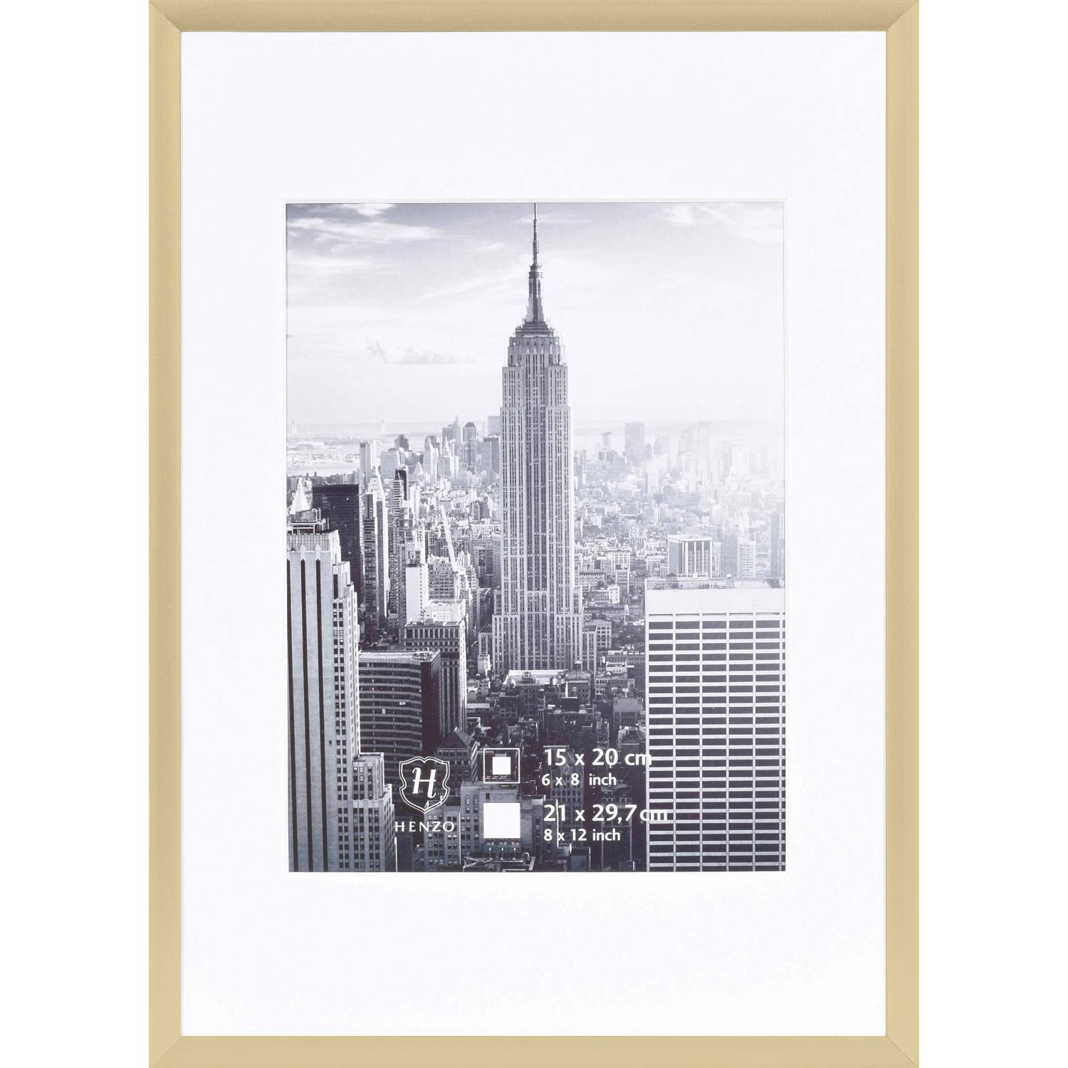 Henzo Fotolijst - Manhattan - Fotomaat 21x30 cm - Goud