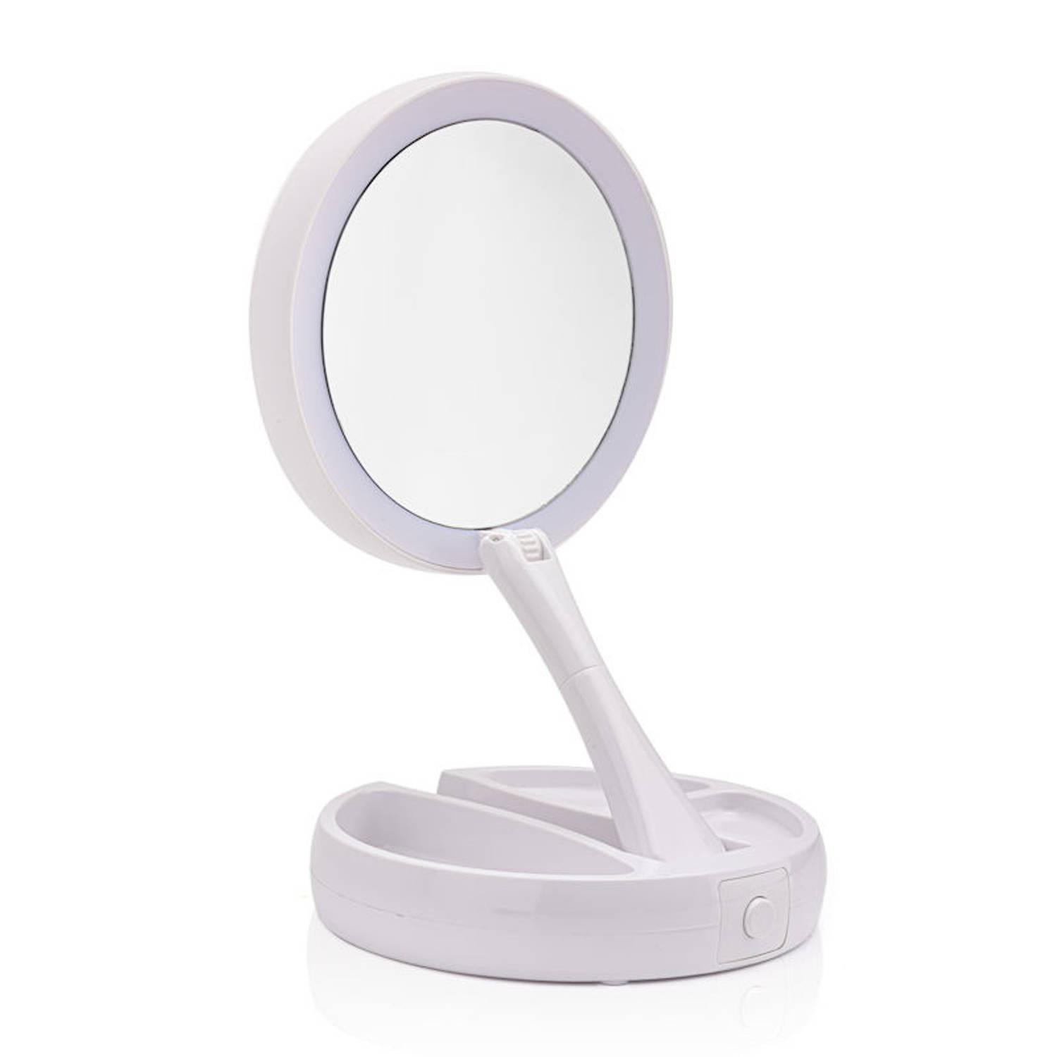 Sloppenwijk slepen japon Inklapbare Make Up Spiegel met LED verlichting - 10x Vergroting - | Blokker