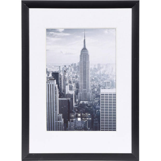 Henzo Fotolijst - Manhattan - Fotomaat 13x18 cm - Zwart