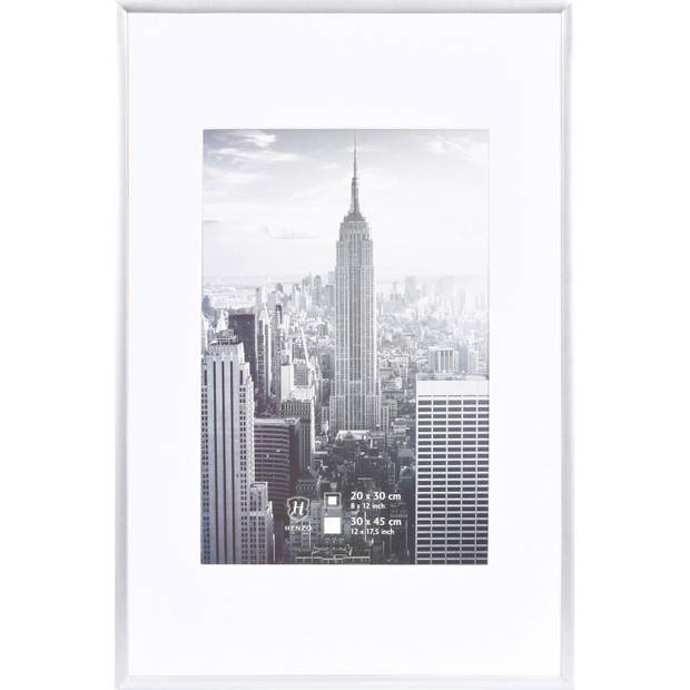 Henzo Fotolijst - Manhattan - Fotomaat 30x45 cm - Zilver