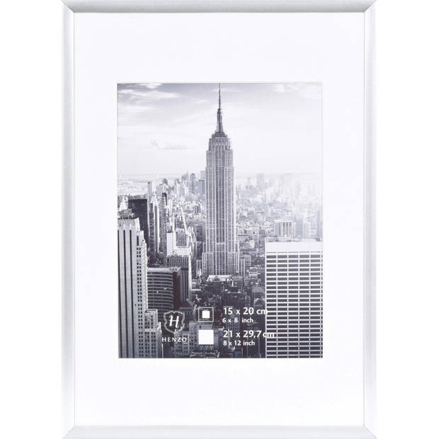 Henzo Fotolijst - Manhattan - Fotomaat 21x30 cm - Zilver