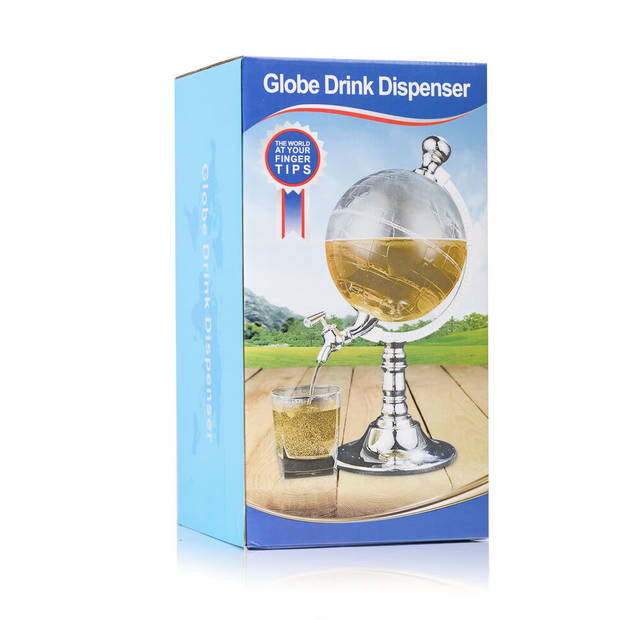 Drankdispenser met kraantje - Wereldbol Globe Drank alcohol dispenser