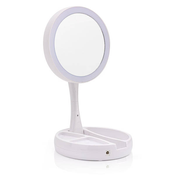 Dreigend Manifesteren Onzuiver Inklapbare Make Up Spiegel met LED verlichting - 10x Vergroting - | Blokker