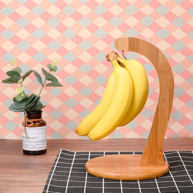 Bananenhouder - Bamboe - Bananenhanger met ophanghaak - Druivenhouder