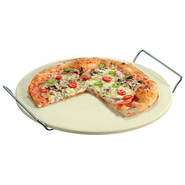 Grillmeister - Pizzasteen voor Bbq of Oven - Ø33 cm - Pizzasteen met