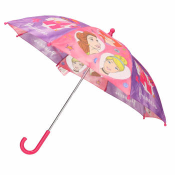 Roze kinder paraplu van Disney prinsessen 65 cm - Paraplu's