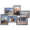 Henzo Fotolijst - Holiday Gallery - Collagelijst voor 6 foto\'s - Fotomaat 10x15 cm - Zilver
