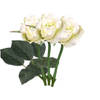 3x stuks kunst roos/rozen Alice wit 30 cm - Kunstbloemen