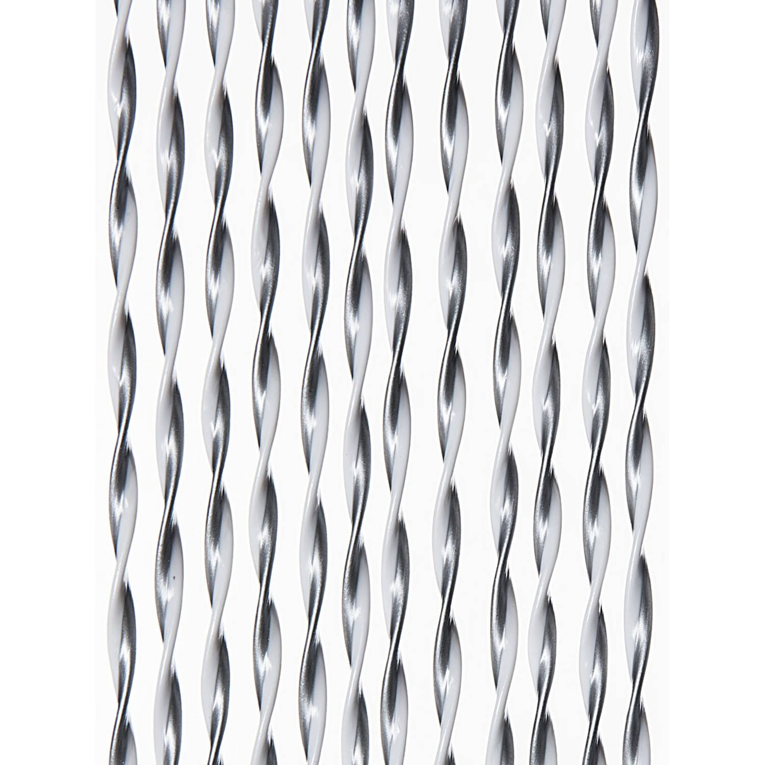 Wicotex Vliegengordijn-deurgordijn- Opal 100x240 cm zilver/wit mix