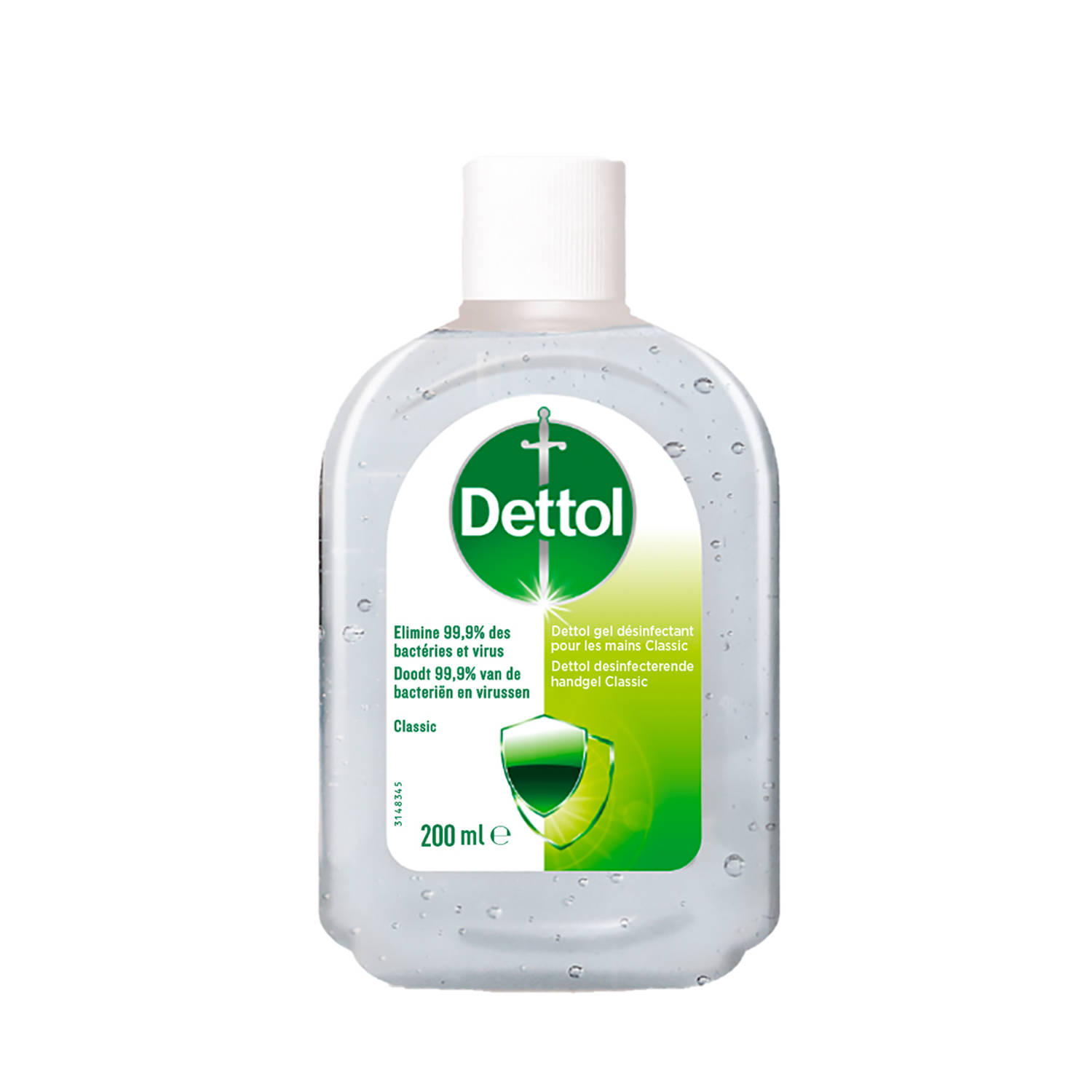 Dettol Handgel - Hygiene - Verwijdert 99,9% Van De Bacteriën En Virussen - 200ml