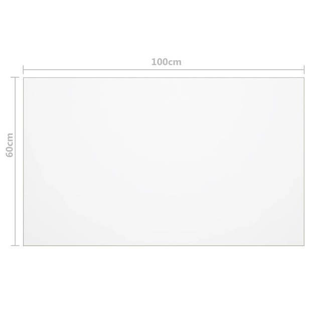 The Living Store Tafelbeschermer - Rechthoekig - PVC - 100 x 60 cm - Transparant