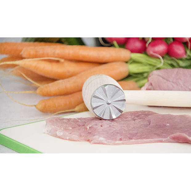 Dubbelzijdige Vleeshamer - FSC® beukenhout - Hamer om Vlees Mals te