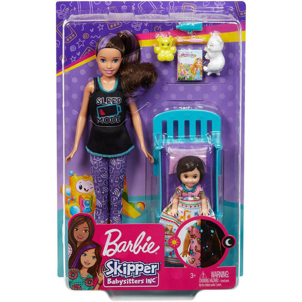 Mattel Barbie speelset babysitter slaaptijd
