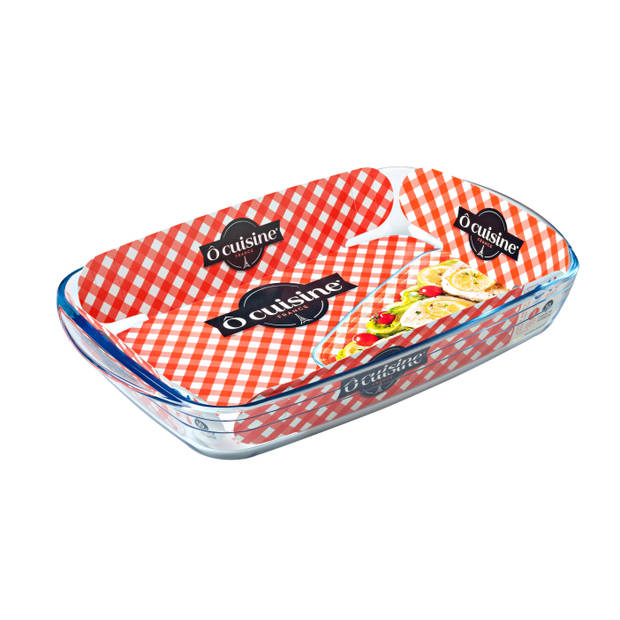 O.cuisine Ovenschaal Neutraal 32 x 20 x 5 cm 2 l - Transparant 1 stuk