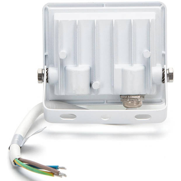 LED Bouwlamp 10 Watt - LED Schijnwerper - Aigi Iglo - Natuurlijk Wit 4000K - Waterdicht IP65 - Mat Wit - Aluminium