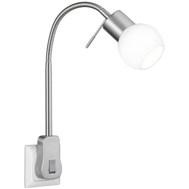 Trio wandlamp Fred led 4 x 40 cm staal/glas 3W zilver/matwit