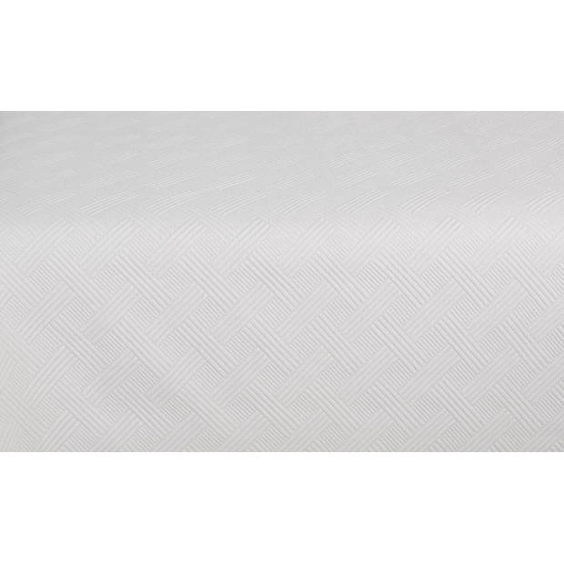 Nightsrest Bedsprei Gwen - Sprei met een rustige ruit - Wit Maat: 230x260 cm
