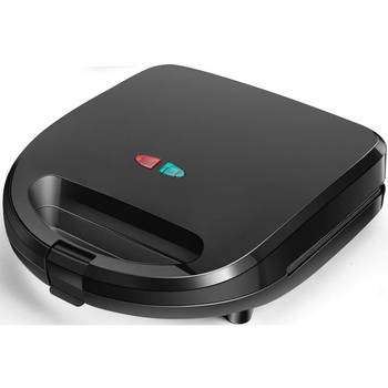 Tosti Ijzer - Tosti Apparaat - Aigi Rubo - Contactgrill 3 in 1 - CoolTouch Hendel - Zwart