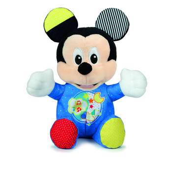 Clementoni knuffel met muziek en licht Mickey Mouse blauw