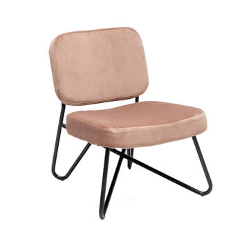 Bronx71 Velvet fauteuil Julia roze.