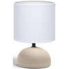 LED Tafellamp - Tafelverlichting - Aigi Conton 2 - E14 Fitting - Rond - Mat Bruin - Keramiek