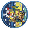 Blauwe klok met Paw Patrol figuren voor kinderen 25 cm - Wandklokken