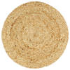 The Living Store Handgeweven Placemats - Jute - 38cm Diameter - Naturel - Set van 6