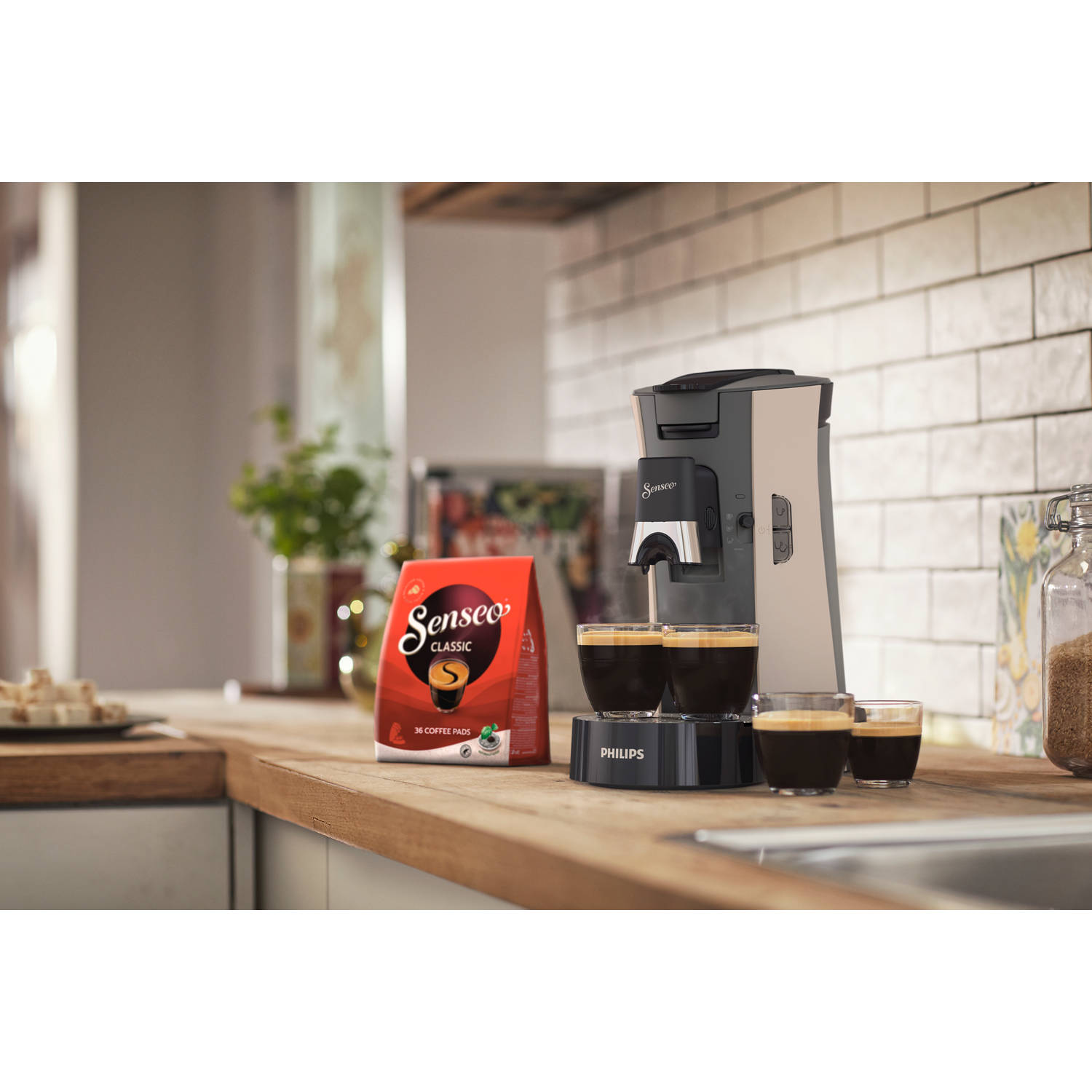 kroon Seminarie Hoofdkwartier Philips SENSEO® Select koffiepadmachine CSA240/30 nougat | Blokker