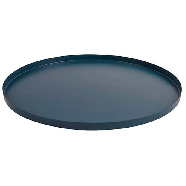 Present Time dienblad Tray rond 39,5 cm staal donkerblauw