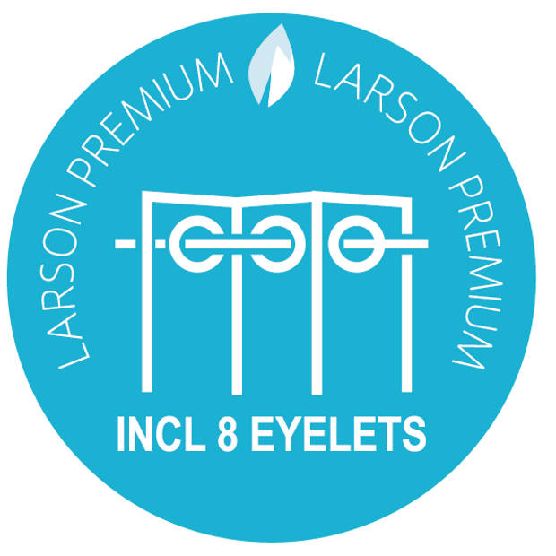 Larson Premium - Premium gordijn - Luxury home edition - Met ringen - 1.5m x 2.5m - Donkergrijs