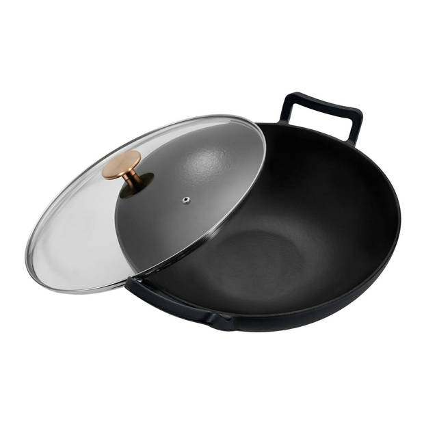 Buccan - Hamersley - Gietijzeren wokpan 36cm - Zwart