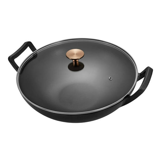 Buccan - Hamersley - Gietijzeren wokpan 36cm - Zwart