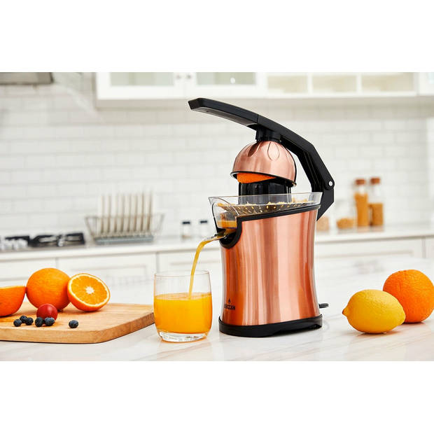 Buccan - Keukenmachine - Elektrische sinaasappelpers - Rosegoud - 160W