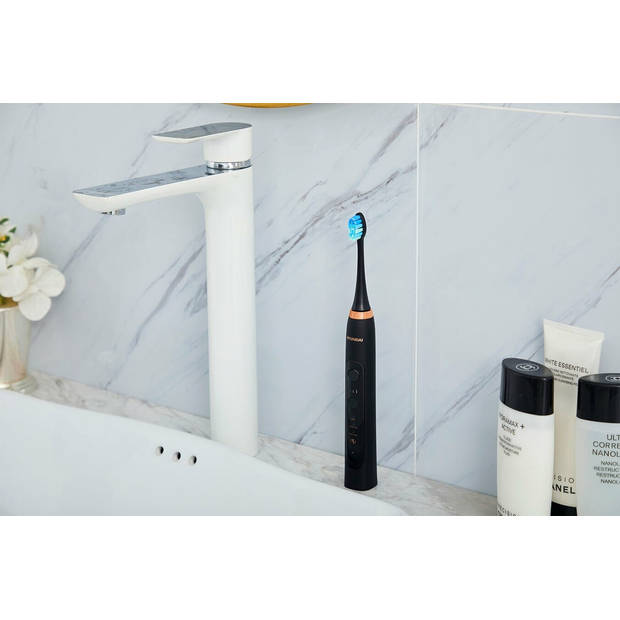 Hyundai Electronics - Elektrische tandenborstel met reis etui - Rose goud zwart