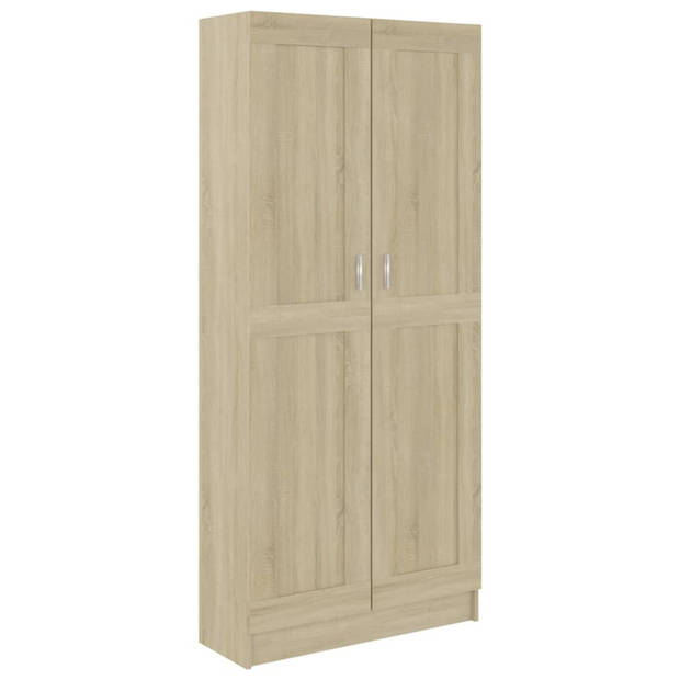 vidaXL Boekenkast 82,5x30,5x185,5 cm bewerkt hout sonoma eikenkleur