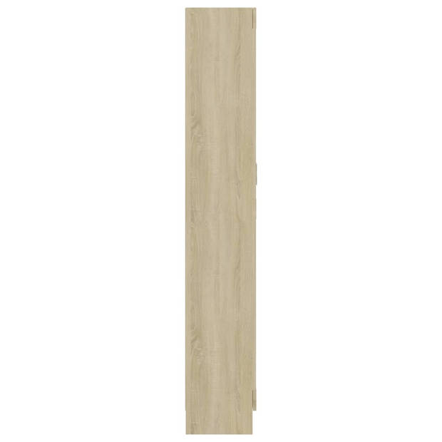 vidaXL Boekenkast 82,5x30,5x185,5 cm bewerkt hout sonoma eikenkleur