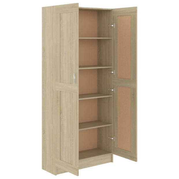 vidaXL Boekenkast 82,5x30,5x185,5 cm bewerkt hout sonoma eikenkleur