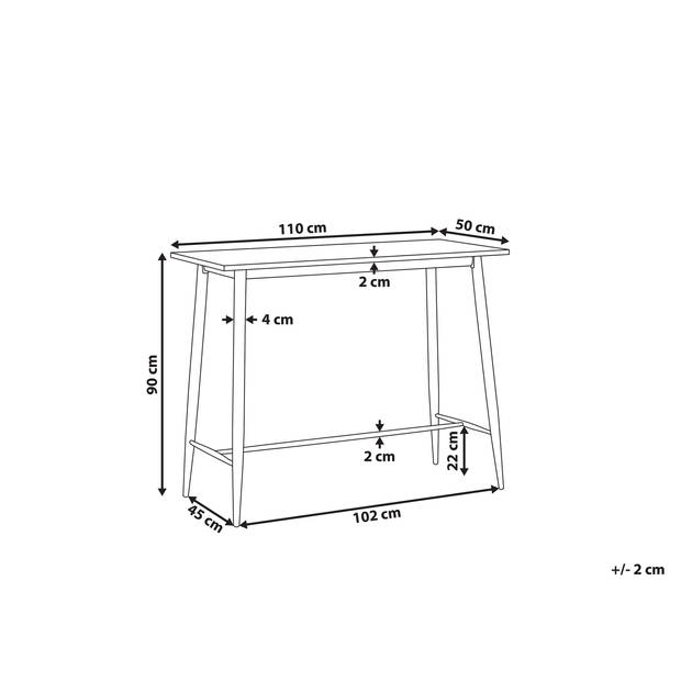 Beliani CHAVES - Eettafel-Wit-MDF