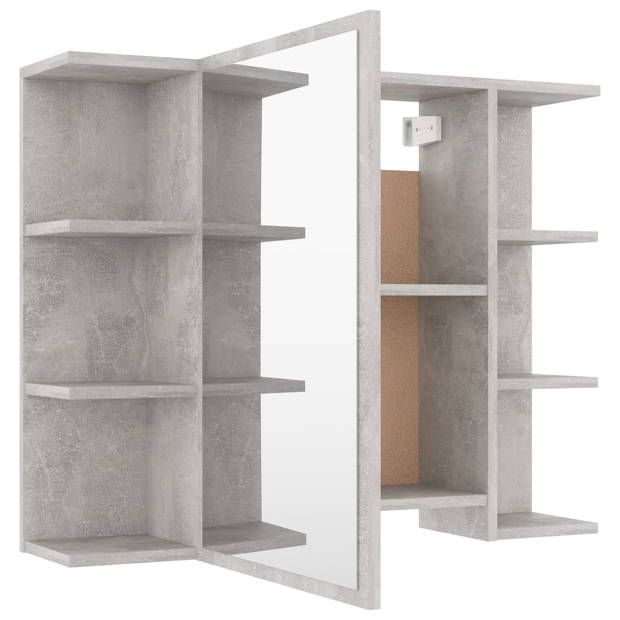 The Living Store Badkamerset - Betongrijs - Spaanplaat - Hoge kast 30x30x179cm - Wastafelkast 60x32x53.5cm -