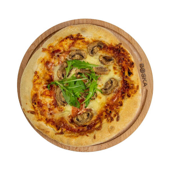Pizzaplank Amigo S - Serveerplank ?24cm - Beukenhout - Met opvanggeul