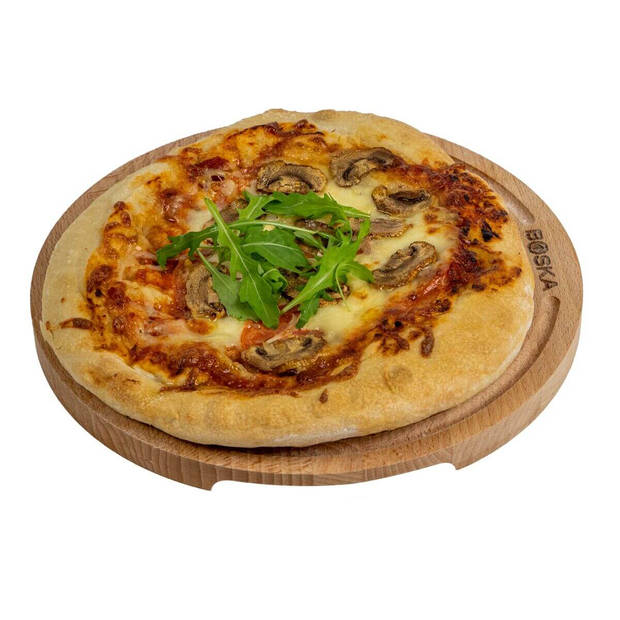 Pizzaplank Amigo S - Serveerplank ?24cm - Beukenhout - Met opvanggeul