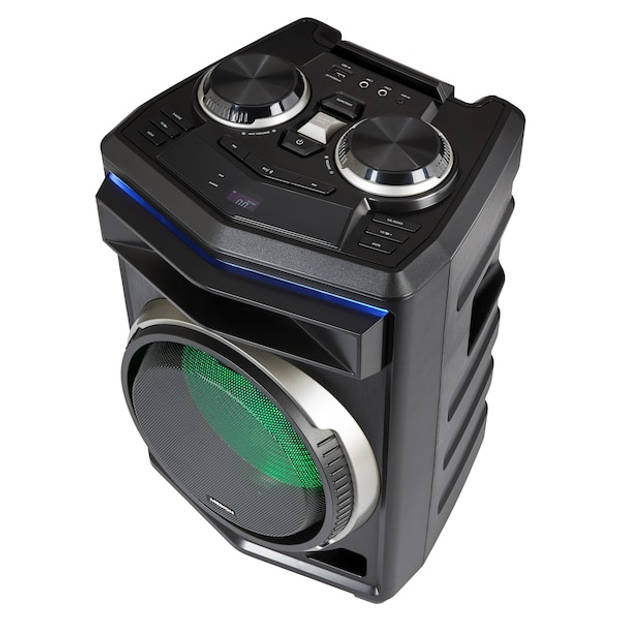Medion P61200 - Partyluidspreker - Bluetooth - Lichteffecten - Wieltjes - 35W RMS - Zwart