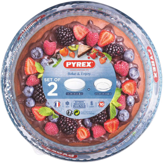 Pyrex Bakvormset Bake&enjoy 28 cm Borosilicaat 2-delig